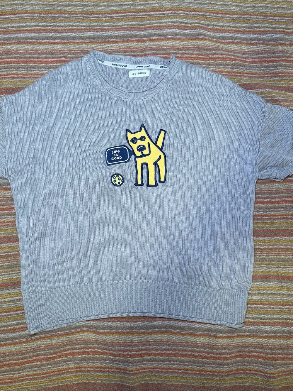 Life Is Good Gray Knit Tee
